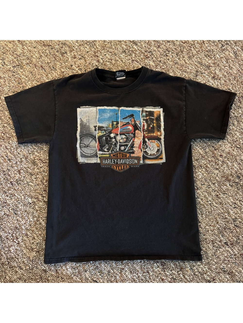 Harley Davidson Avalanche Denver Colorado Graphic T-Shirt Black Size Medium